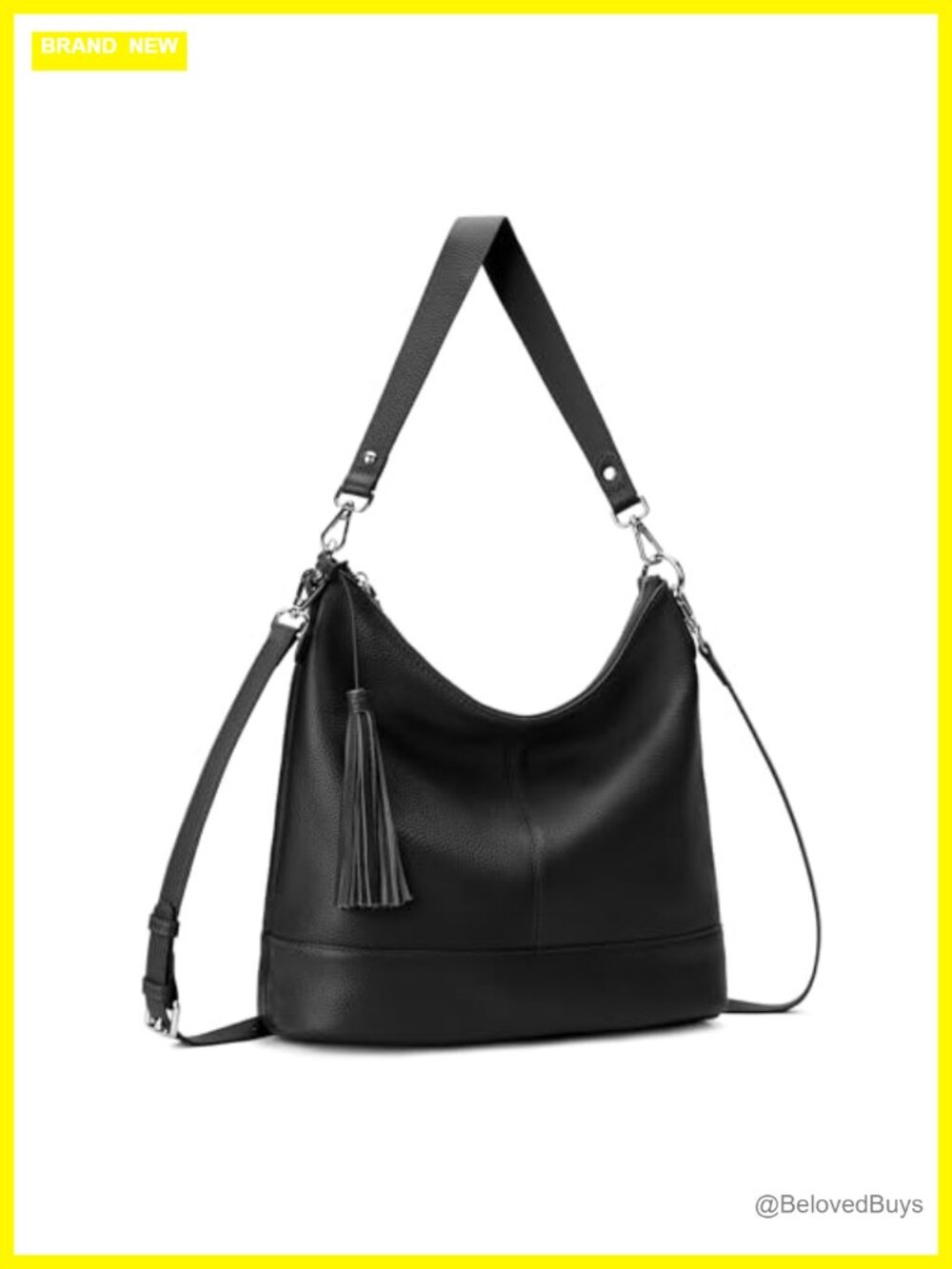 Genuine Leather Hobo Crossbody Bag for Women Soft Real Leather Bucket